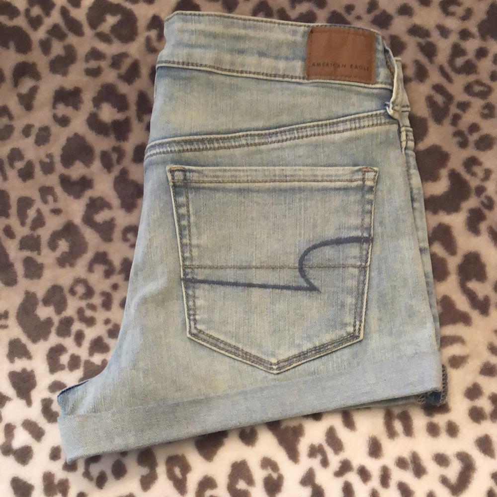 American Eagle Next Level Stretch Shortie Shorts in Blue Size 6 - Picture 14 of 17
